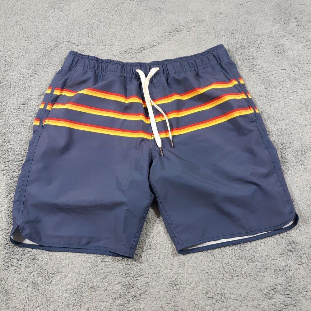 Fair Harbor Shorts Mens Size Small Blue Elastic Waist Lined Athletic Gym Beach